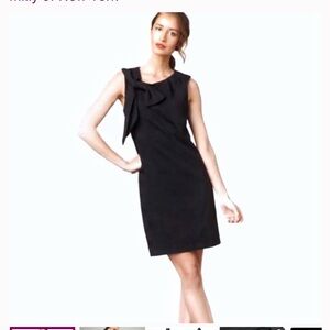 Milly Purple Nicolla Bow Sheath Mini Dress